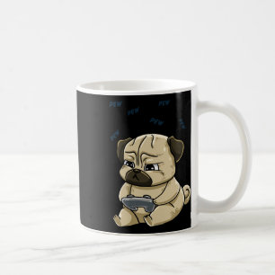 Taza De Café Pug Pew Gamepad Cute Hob