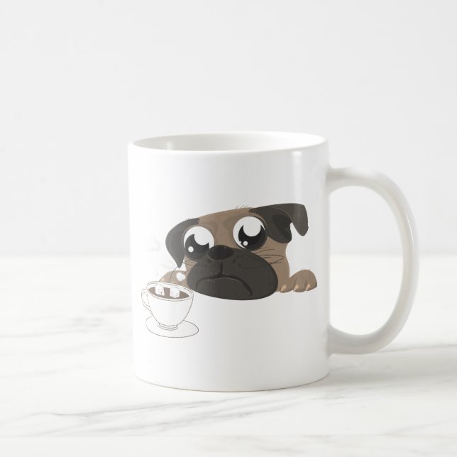 Taza De Café Pug y café (Derecha)