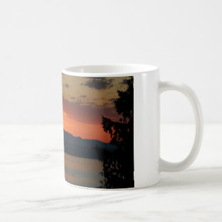 Taza De Café Puget Sound/taza de la puesta del sol de la