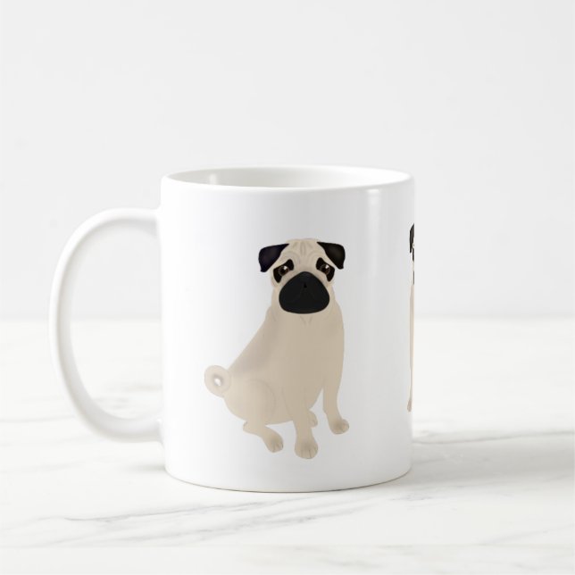Taza De Café Pugs Mug (Izquierda)