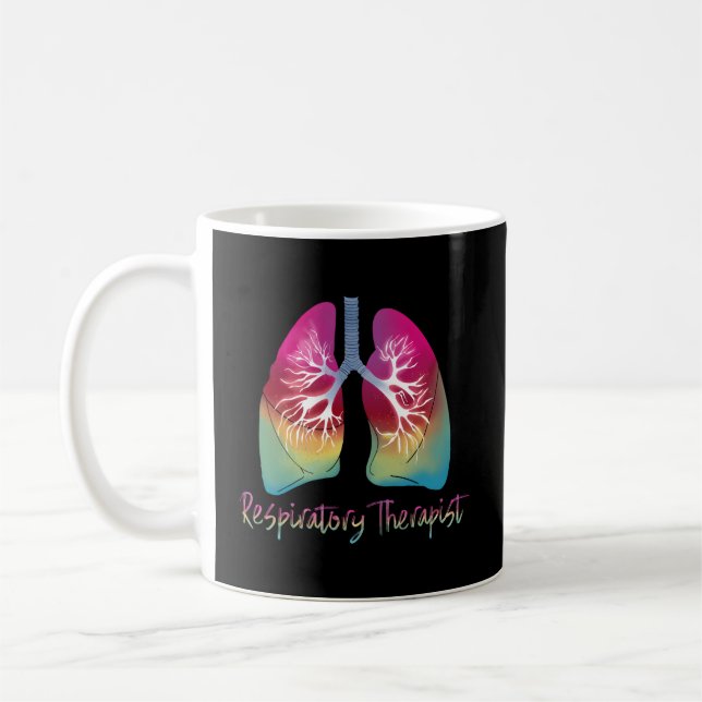 Taza De Café Pulmones colorantes del terapismo respiratorio (Izquierda)