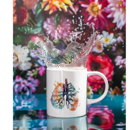 Taza De Café Pulmones, respirando como un personalizable de árb