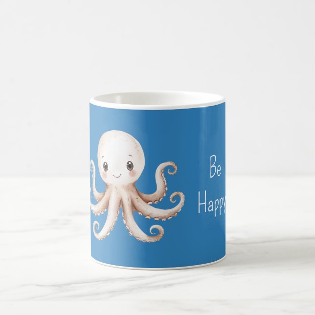 Taza De Café Pulpito Azul Feliz (Centro)