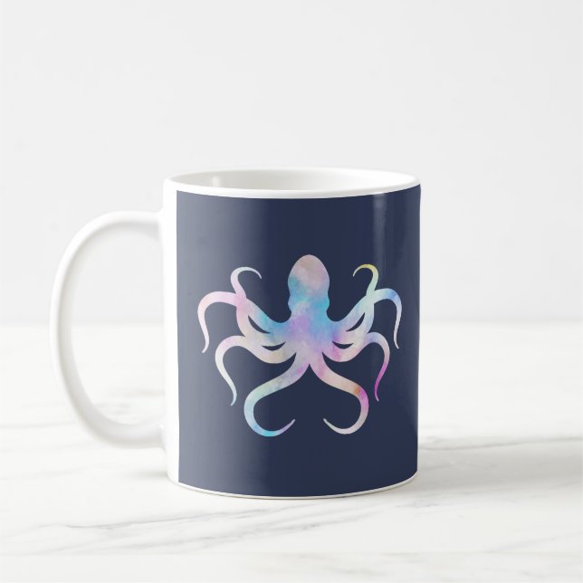 Taza De Café Pulpo acuarela (Izquierda)
