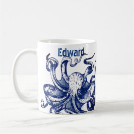 Taza De Café Pulpo azul