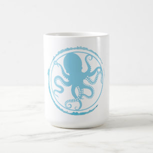 Taza De Café Pulpo Azul Costero 2