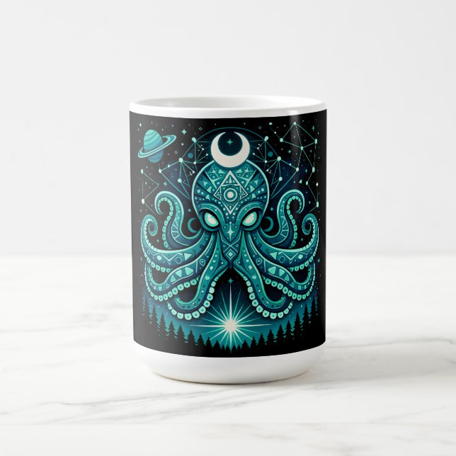 Taza De Café Pulpo Celestial – Fauna Inteligencia Cósmica (Centro)
