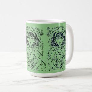 TAZA DE CAFÉ PULPO CLEOPATRA SIRENA, SIRENA GÓTICA DE FANTASÍA