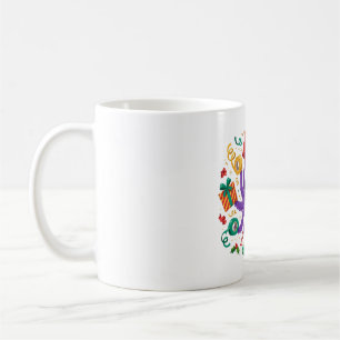 Taza De Café Pulpo envolviendo regalos de Navidad
