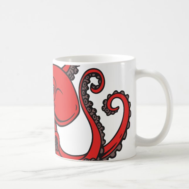 Taza De Café Pulpo rojo (Derecha)