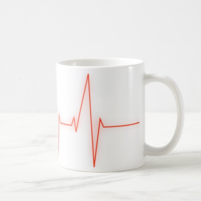 Taza De Café pulso de corazón (Derecha)