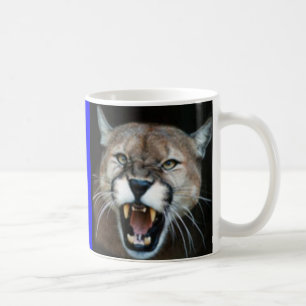Taza De Café Puma del gruñido, puma asentado