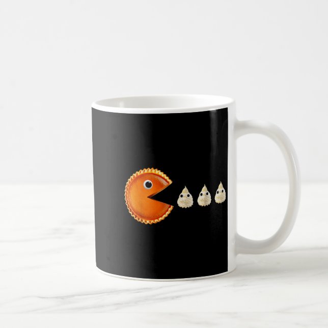 Taza De Café Pumpkin E Eating Whipped Cream Funny  (Derecha)