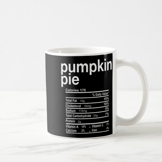 Taza De Café Pumpkin E Nutrition Facts Funny Thanksgiving Chris (Derecha)