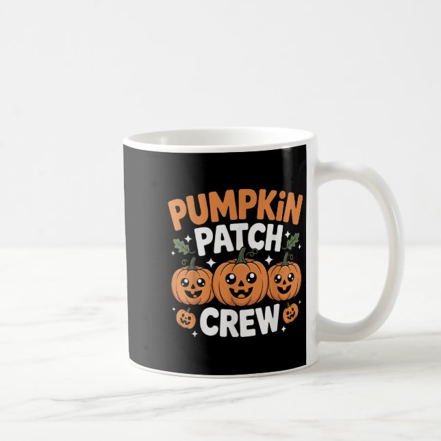 Taza De Café Pumpkin Patch Crew Matching Family Fall Autumn  (Derecha)