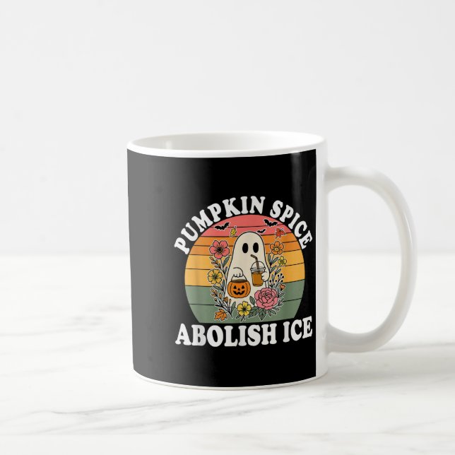 Taza De Café Pumpkin Sce Abolish Ice Halloween Design  (Derecha)