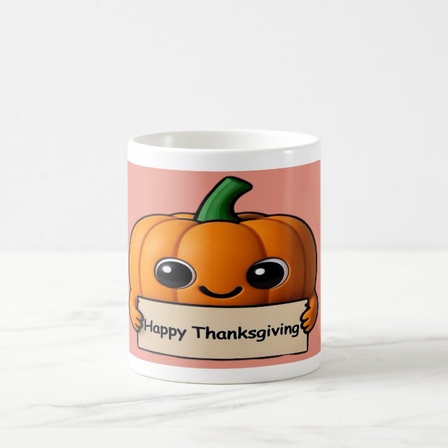 Taza De Café Pumpkin Smiles & Gratitude Sips- Thanksgiving Mug (Centro)