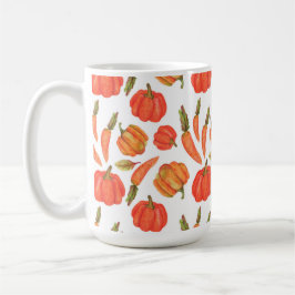 Taza De Café PUMPKINAS Y CARROS DE CAÍDA naranja