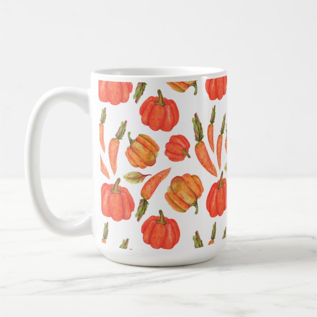 Taza De Café PUMPKINAS Y CARROS DE CAÍDA naranja (Izquierda)