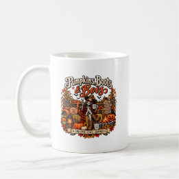 Taza De Café Pumpkins Boots & Boos Skeleton Halloween Mug