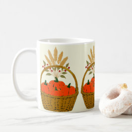 Taza De Café ☕ **Pumpkins & Wheat Basket Mug