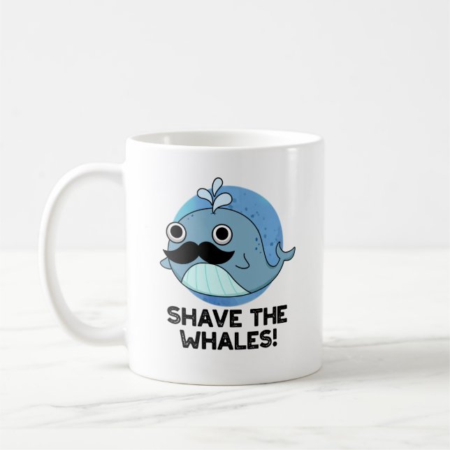 Taza De Café Pun Animal Gracioso De Las Ballenas (Izquierda)