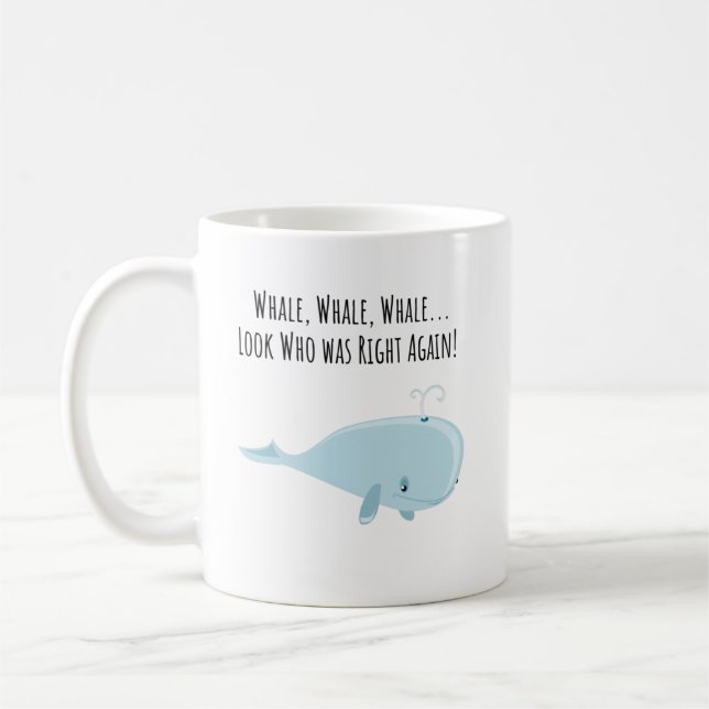 Taza De Café Pun de ballena - Mug - Personalizado Mug - Cerámic (Izquierda)