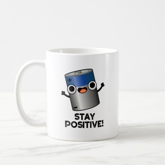 Taza De Café Pun de batería divertida y positiva