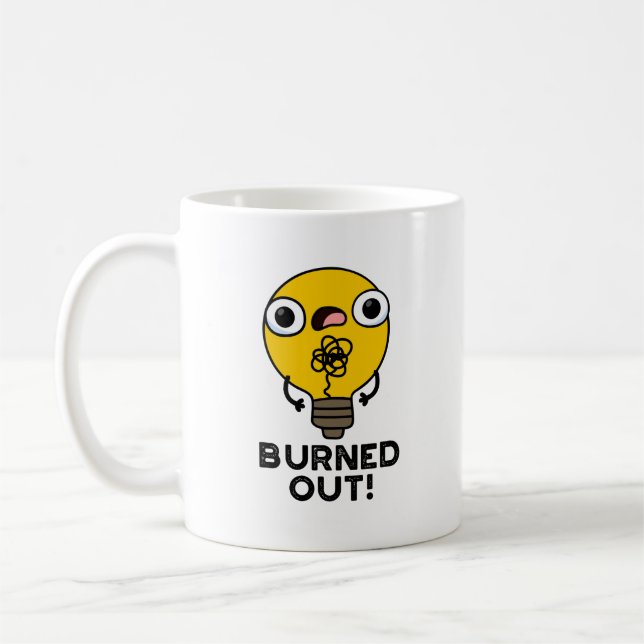 Taza De Café Pun de bombilla divertida (Izquierda)