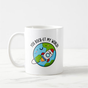 Taza De Café Pun de cohete divertida de tu mundo