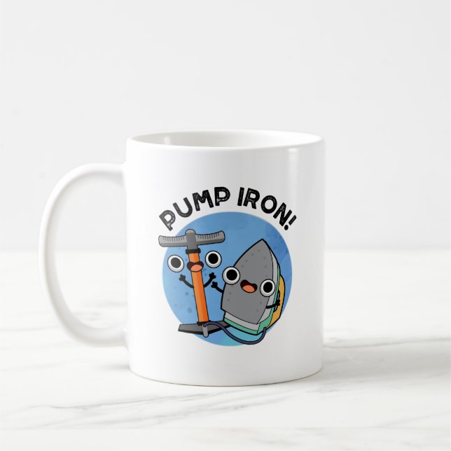 Taza De Café Pun de ejercicios divertidos de hierro de la bomba (Izquierda)