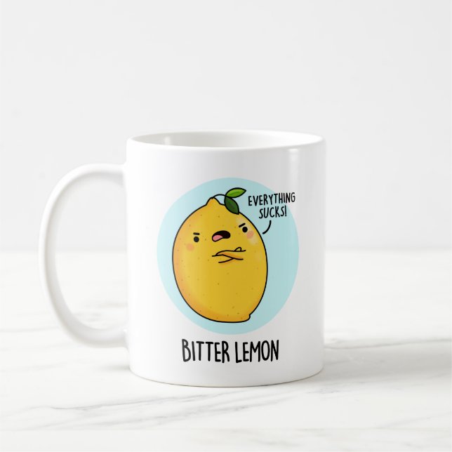 Taza De Café Pun de fruta divertida con limón (Izquierda)