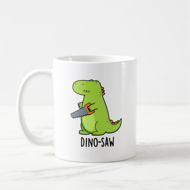 Taza De Café Pun de la herramienta de dinosaurios divertidos de (Izquierda)