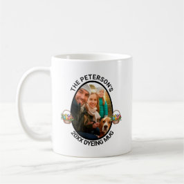 Taza De Café Pun de Pascua | Personalizado 2025 Family Photo Dy