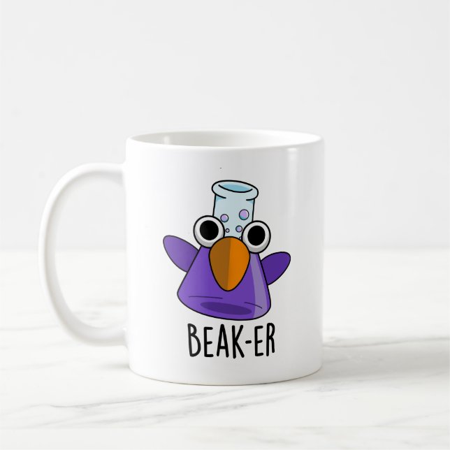 Taza De Café Pun de química divertida para los beak (Izquierda)