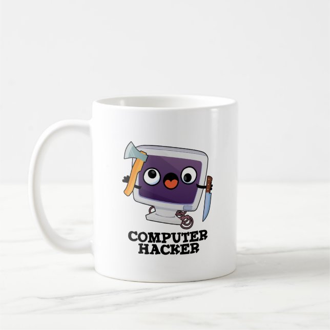 Taza De Café Pun de tecnología divertida para hackers de comput (Izquierda)