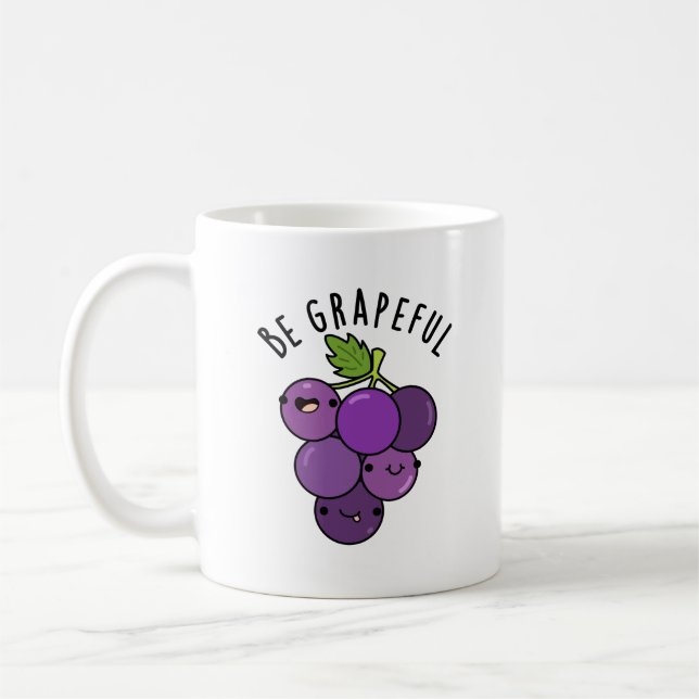 Taza De Café Pun de uva Grapeful positivo (Izquierda)