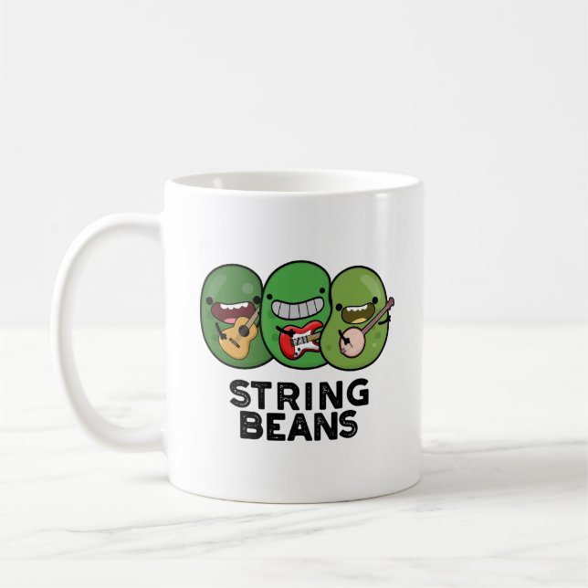 Taza De Café Pun de verduras divertidas (Izquierda)