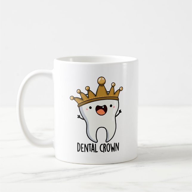 Taza De Café Pun Diente Dental Crown Funny (Izquierda)