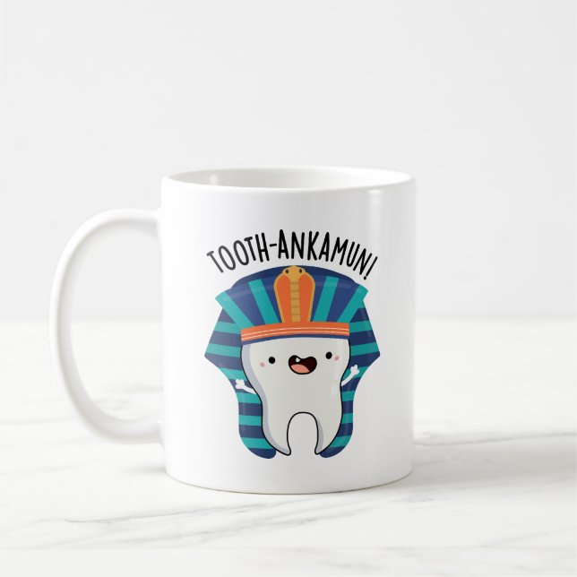 Taza De Café Pun Diente Gracioso De Los Dientes De ankamun (Izquierda)