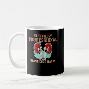 Taza De Café Pun Médico Nefrología Orina Buena Mano Nefrología