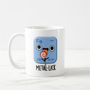 Taza De Café Pun Metalizado de Química Funny de lick metalizado