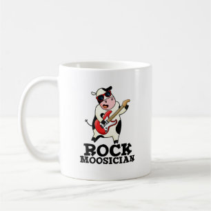 Taza De Café Pun, músico de vaca divertida de rock