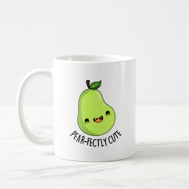Taza De Café Pun Pear Pear Pear, Fruta Cuta Pea (Izquierda)