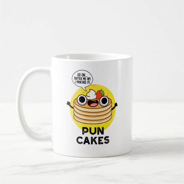 Taza De Café Puncakes Funny Pancake Pun (Izquierda)
