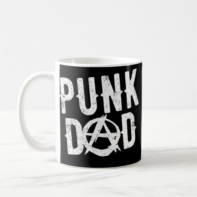 Taza De Café Punk Dad Punk Rock Is Not Dead Anarchy Misfit (Izquierda)