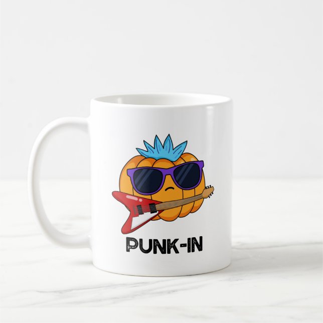 Taza De Café Punk en divertido Punk Calabaza de Rock Pun (Izquierda)