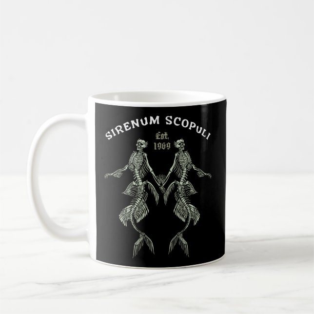 Taza De Café Punk gótico Siren Mermaid Skeleton Sirenum Scopuli (Izquierda)