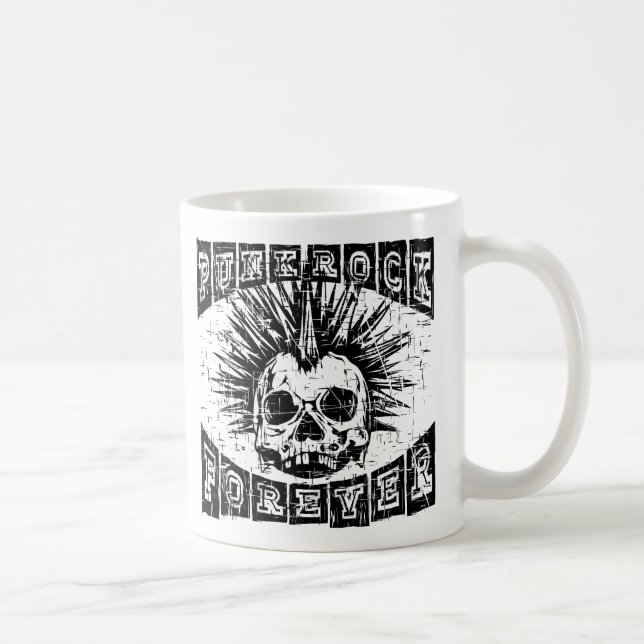 Taza De Café punk roca para siempre (Derecha)