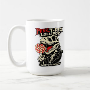 Taza De Café Punk T-Rex Chupachús - Dulce Pero Salvaje